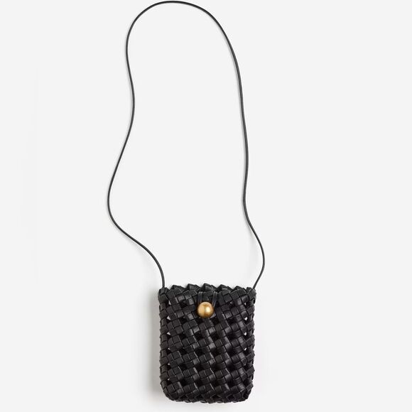 Black Woven Crossbody Bag by H&M - Out of Stock Everywhere! Brand New w/ Tags - Picture 1 of 3